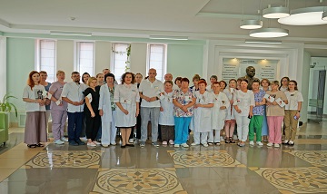 В РНПЦ ОМР им.Н.Н.Александрова почтили минутой молчания память героев Великой Отечественной войны 